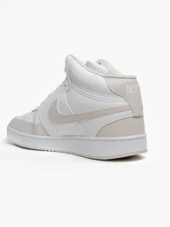 White/Beige Court Vision Mid Trainers