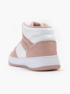White/Pink Rebound 2.0 Mid Trainers