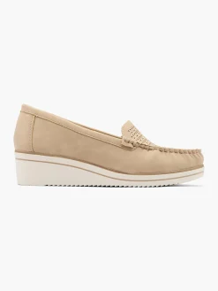 Women's Beige Wedge Comfort Shoe