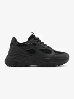Women's Black Chunky Trainer