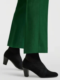 Women's Black Elasticated Heels