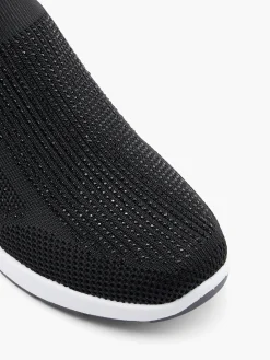 Women's Black Wedge Trainer