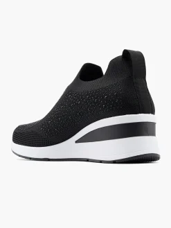 Women's Black Wedge Trainer