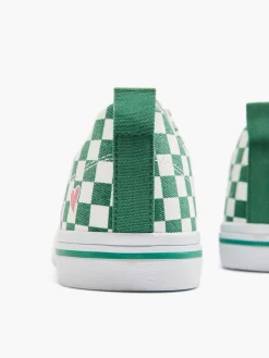 Women's Check Canvas Trainers
