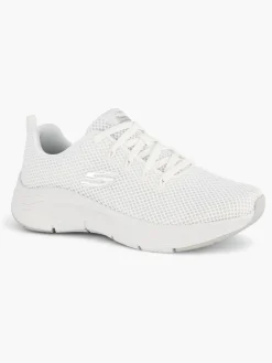 Womens Skechers Arch Comfort White/Glitter Trainers
