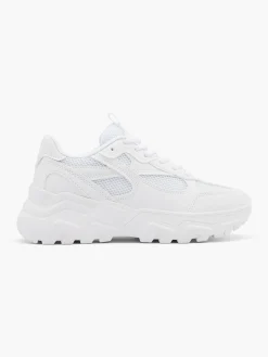 Women's White Chunky Trainer
