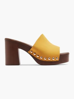 Yellow Mule with Studded Detail